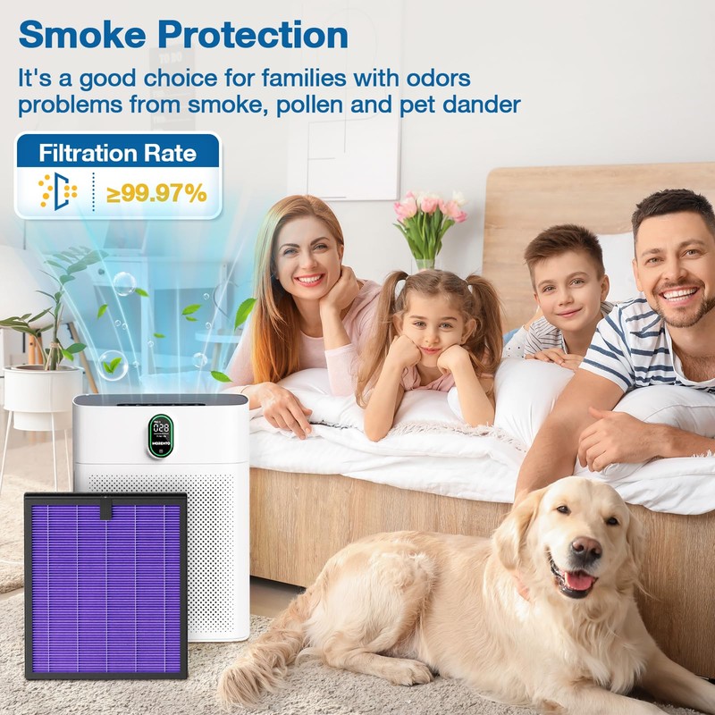2 Pack HY4866 Replacement Filters for MORENTO/WESTHEY HY4866 Air Purifier