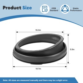 Upgraded WH08X10064 Washer Door Boot Gasket, Washer Door Boot Seal Compatible With GE Washer Machine GFW400SCM GFWH1200D GFWN1100D GMAN1200D GFWS1500D Replaces AP5656609 PS6011699 3015111