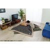 AZUMAYA KK-103BL Kotatsu Futon Square Shape, Blue Checked Design 100%