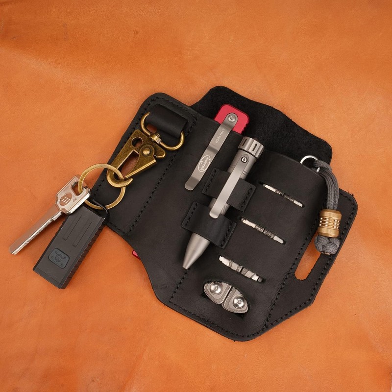 VIPERADE PJ13 Plus Leather EDC Leather Sheath Bag Organiser Leather