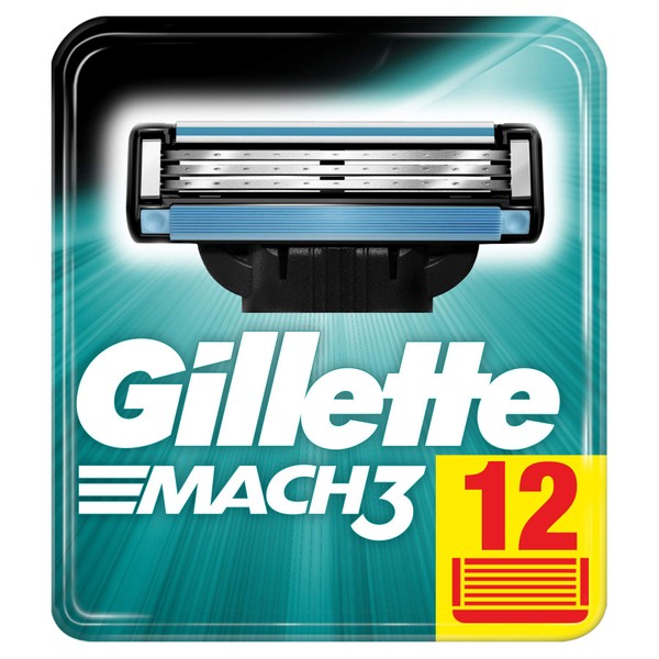 Gillette Gillette Mach3 Razor Blades for Men, 12 Pieces