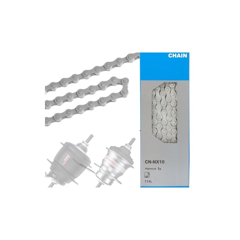 Signglespeed CN-NX10 Bicycle Chain Suitable for Nexus/Alfine 114 Links Silver