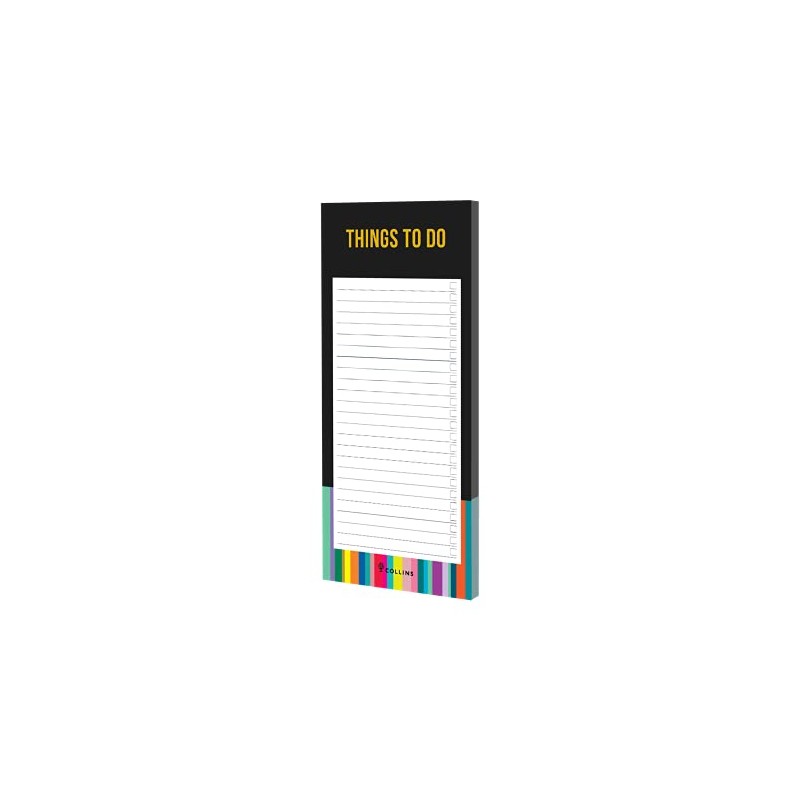 Collins Edge Rainbow Slim Magnetic to Do List Pad Black