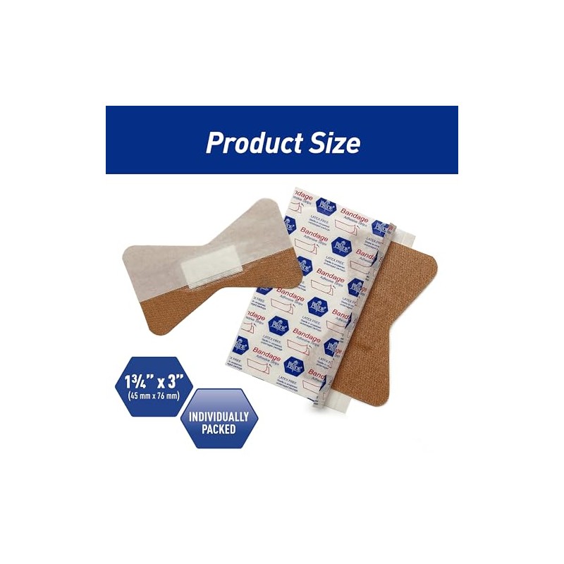 MED PRIDE Sterile Fingertip Fabric Bandages - 100 Count