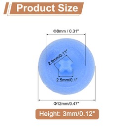 sourcing map Screw Caps, 228Pcs 12mm - Plastic Self-Tapping Screw Cap Covers, Decorative Cover Hole Plug for Diameter 7-8mm Flat Phillips Screw (Blue)
