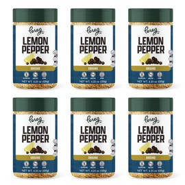 Pereg Lemon Pepper Seasoning with Garlic & Onions (4.25 oz x 6 Pack) - Made with Lemon Peel - Zesty & Bold Flavor Spice - Non-GMO, Kosher, Gluten-Free