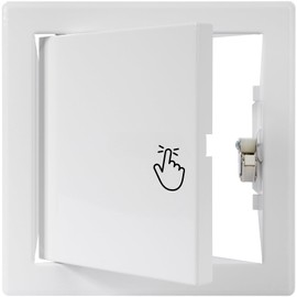 Repa Market 6 x 6 Inch Access Panel for Drywall – White Galvanized Steel Wall Hole Cover/Access Door Panel with Click Function – Heavy-Duty Service Hatch for Plumbing, Electrical, HVAC Access Door