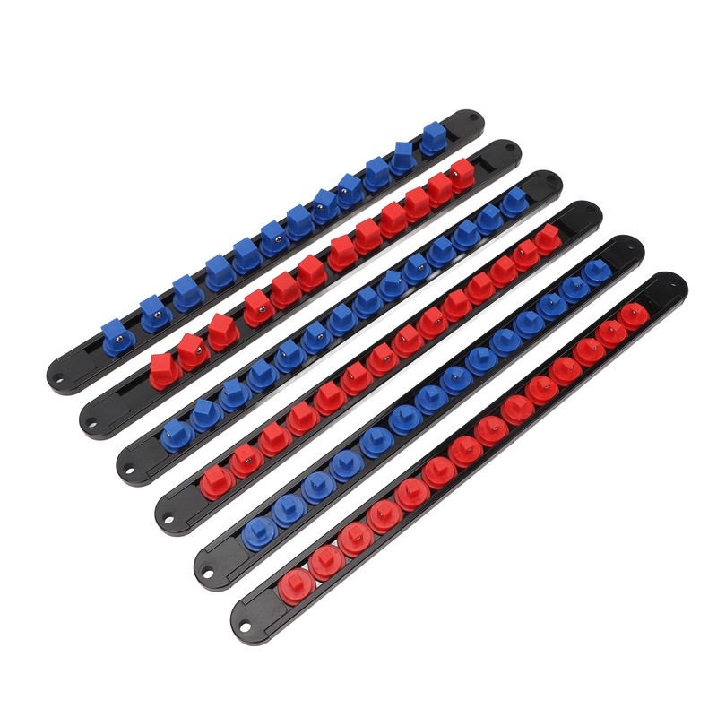 6pcs Socket Organizer 360° Swivel Removable End Cap 1/4 Inch