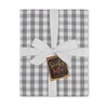 100% Cotton Tea Towel - Grey Gingham Check Pattern, Pack