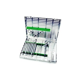 Hu-Friedy IM4169 Signature Series 16 Instrument Cassette with Accessory Area, Large, Green