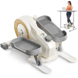 Sitting Under Desk Elliptical Machine, Leg Exerciser While Sitting for Seniors, Seated Pedal Exerciser, Quiet & Portable Pedal Exerciser with 8 Resistance Levels, Work from Home Fitness