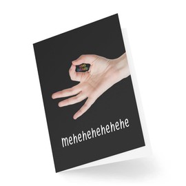 Funny Novelty Greeting Cards | Meheheheheh | Birthday Trick Made You Look Prank Sibling Best Friend Dad Mum Funny Joke | CBH1237