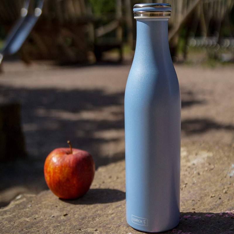 Lurch 00240960 Isolierflasche, Edelstahl, Pearl Blue