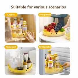 Aurestan 9.8 Inch Cute Lazy Susan, 360-Degree Rotating Storage Tray, Creative Organizer for Kitchen, Dining Room, Bathroom, Living Room, Office, Countertop, Spice Rack, Cabinet, Pantry & Display