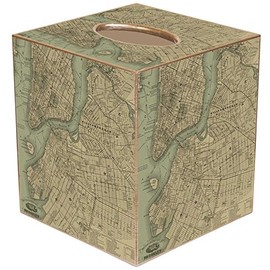 Marye-Kelley TB2741-Brooklyn New York Antique Map Tissue Box Cover