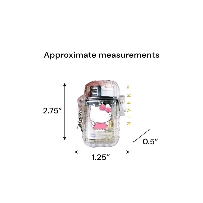 NIVEK Kulomi Transparent Cute Lighter Waterproof Lighter Refillable Kitty KT