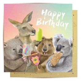 La La Land Greeting Card Ice Cream Critters
