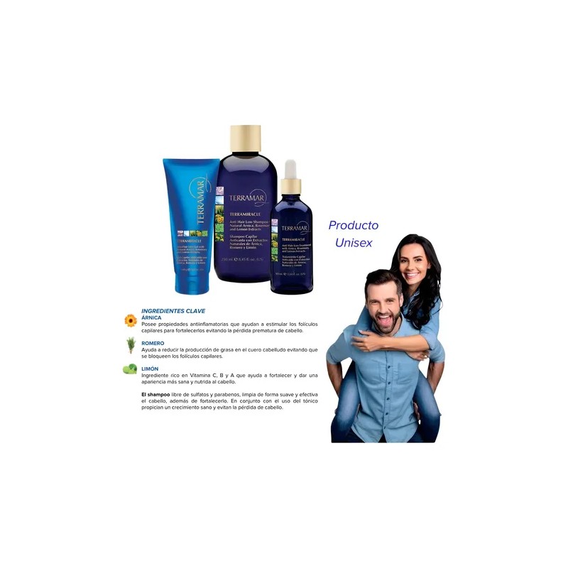Pack 3 Set Anticaida Shampoo + Suero Crecimiento + Gel