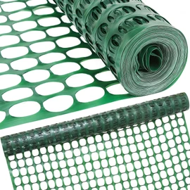 Houseables Fencing, Temporary Fence, Snow Fence, 4x100' Feet, 10.55 lb/roll, Green Plastic Fencing, Deer Netting, Plastic Mesh Roll, Safety Netting, Construction, Yard, Garden, Chicken, Dogs, Backyard
