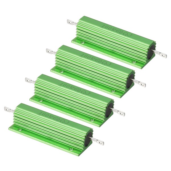 PATIKIL 100W 60 Ohm Aluminum Shell Resistor, 4 Pack Aluminum