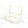 Feyarl Gold Glass Jewelry Box Clear Keepsake Photo Box Trinket