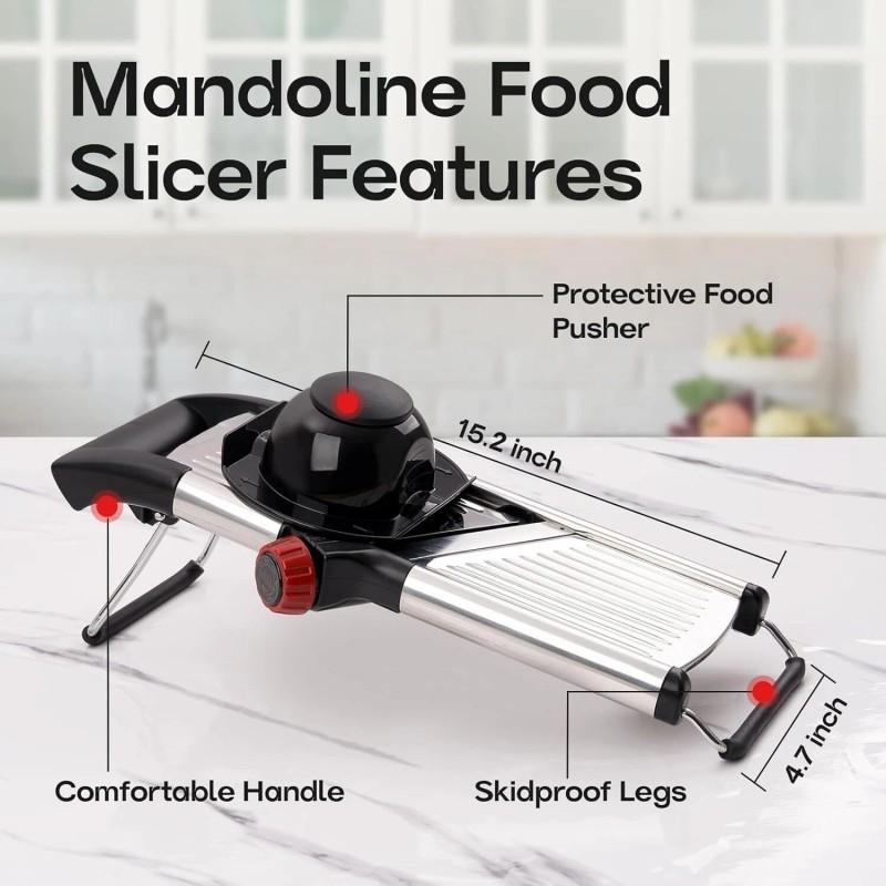 X Home Mandoline Food Slicer Stainless Steel Food Cutter Chopper