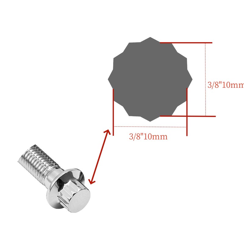 KZMPMT M10x1.5 Metric Front Brake Caliper Mounting Bolts Kit for