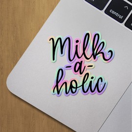 Holographic Decal Stickers of Milk A Holic Premium Waterproof Vinyl Decal Stickers for Laptop Phone Accessory Helmet Car Window Mug Tuber Cup Door Wall Decoration ANDVER3g8597bHO
