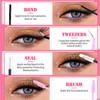 MOTIBACK Falsche Wimpern (5–18 mm) Schwarze Bürste – 352 Stück