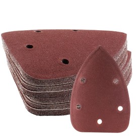 Cionyce 25 Pcs 150 Grit Mouse Detail Sander Sandpaper 5 Hole Mouse Sandpaper Hook and Loop Sander Pads Sanding Sheets for 140mm Sanding Machine