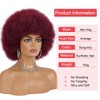 Afro Wigs for Black Women 70's Burgundy Afro Wig for