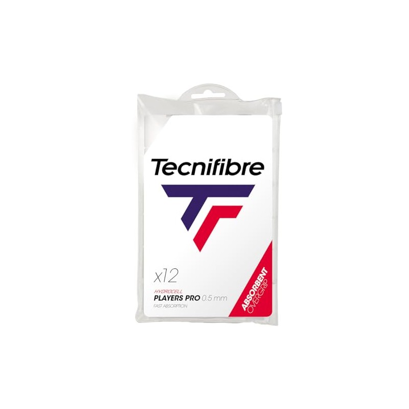 Tecnifibre Players Pro Feel Tennis Grip White (Bag of 12)
