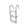 Marine Boat Aluminum White POLYETHYLENE Swim Boarding 3 Steps Ladder