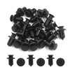 sourcingmap 30pcs Black 11mm Hole Plastic Rivets Fastener Fender Push