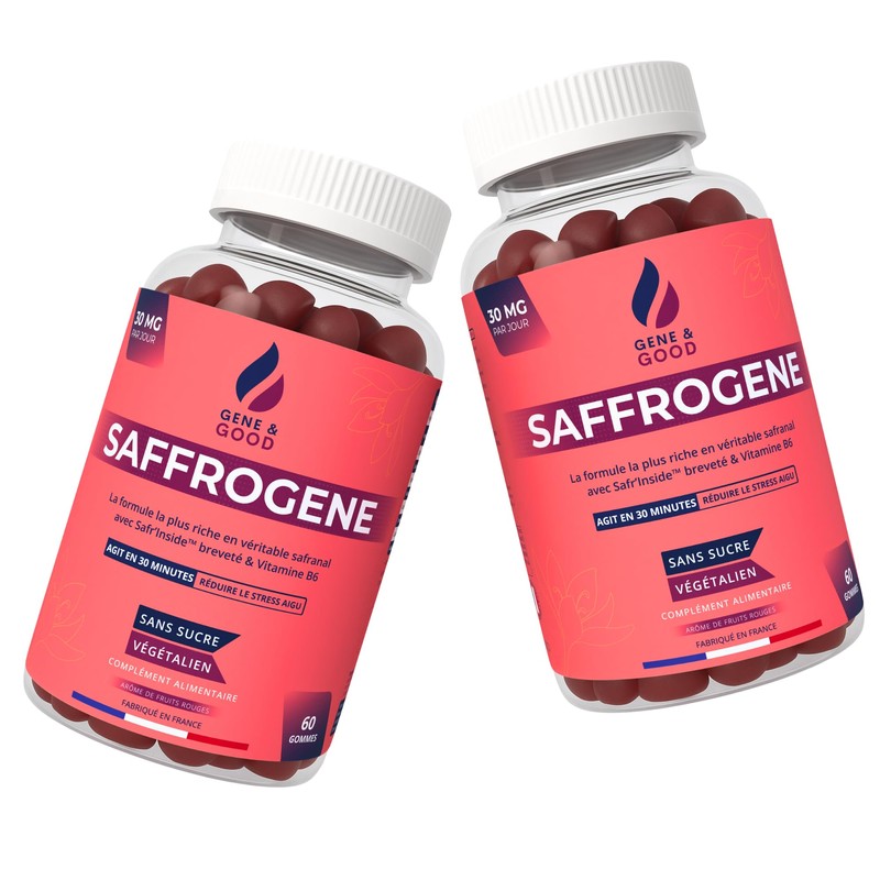 SaffroGene® Gummies Safran & Vitamin B6 | Stress, Schlaf, Stimmung,