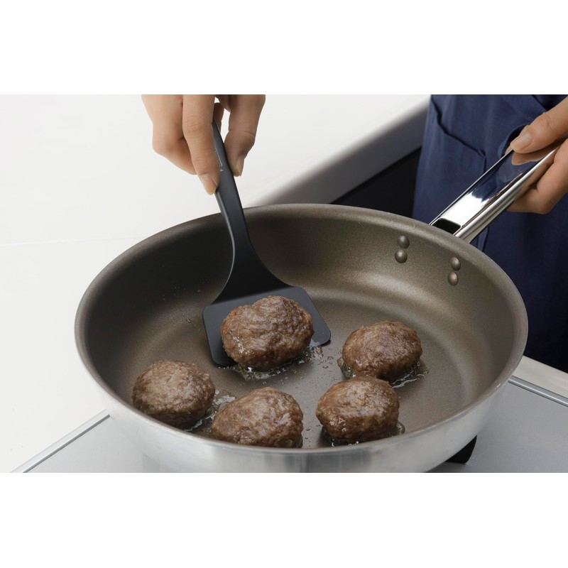 Shimomura Kogyo Verdun Black VB-207 Nylon Tamagoyaki Turner, Antibacterial, Dishwasher