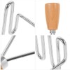 Cabilock Potato Masher Stainless Steel Potato Smasher with Wooden Handle