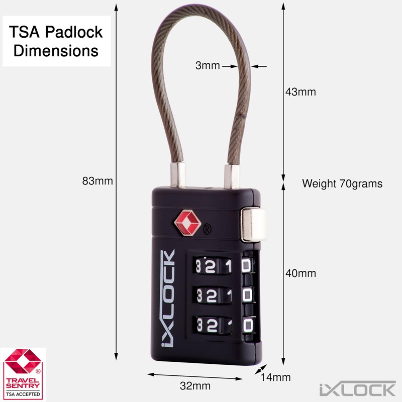 TSA Approved Luggage Suitcase Locks
