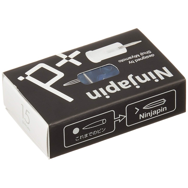 Ninjapin Clear Blue D-331-BL 15pcs Push Pins