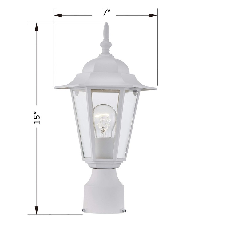 WISBEAM Outdoor Post Light, Pole Lantern, E26 Base 60W Max,