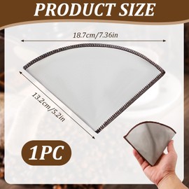 Coffee Filter Reusable Coffee Filter Size 4, Permanent Filter Compatible with HD7546/20, Hario, Melitta Filter Holder (1 x 4) and Severin KA4805, for Filter Coffee Machines 8-12 Cups