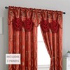 Elegant Comfort Luxurious Beautiful Curtain Panel Set with Attached Valance