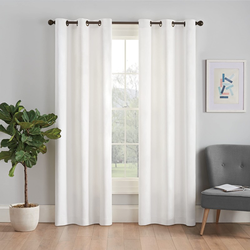Eclipse 10708042X084WHI Microfiber Thermal Blackout Panel, 42" x 84", White