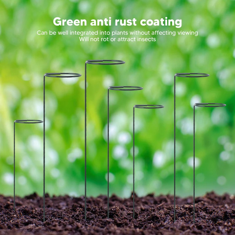 12Pcs Plant Stakes Reusable Plant Sticks Support Anti Rust Stem