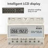 Electric 3 Phase 4 Wire Energy Meter Guide Rail LCD