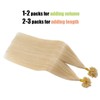 Elailite Bondings Real Hair Extensions, Keratin, 35 cm, 50 g,