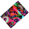 Krelymics Blacklight Mushroom Tapestry UV Eyes Tapestry Colorful Neon Tapestries