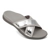 Vionic Merced Womens Cross Strap Slide Orthotic Sanda Silver -