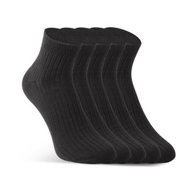 Yomandamor 5-Pack Coolmax Ankle Socks for Men Loose Fitting Casual Socks with Seamless Toe(10-13)