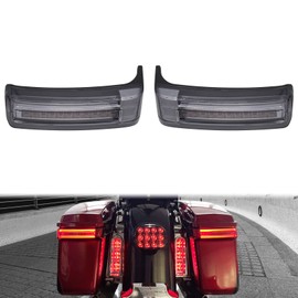 HDBUBALUS Motorcycle Saddlebag Tail Lights Run Brake LED Turn Signal Lamp Fit for Harley Touring Street Gilde Road Gilde Road King Electra Glide Ultra Limited 2014-2023 (Black Smoke)